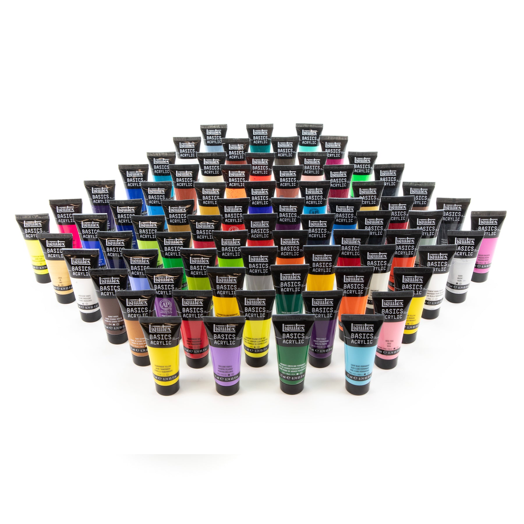 LQ BASICS Acrylic Color 72 x 22ml Tube Set