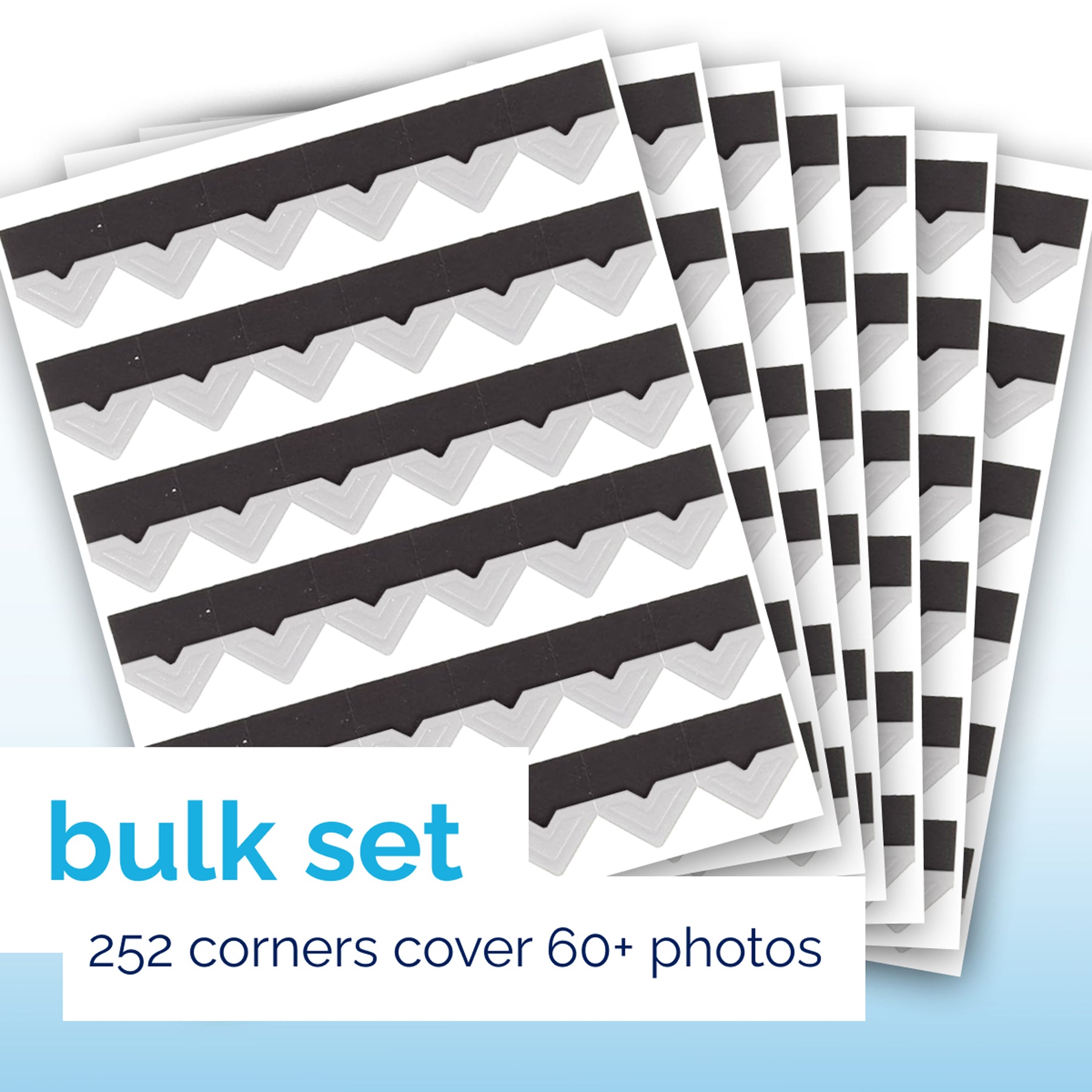 Canson Self Adhesive Photo Corners, Silver, 252 Piece, 1 Count