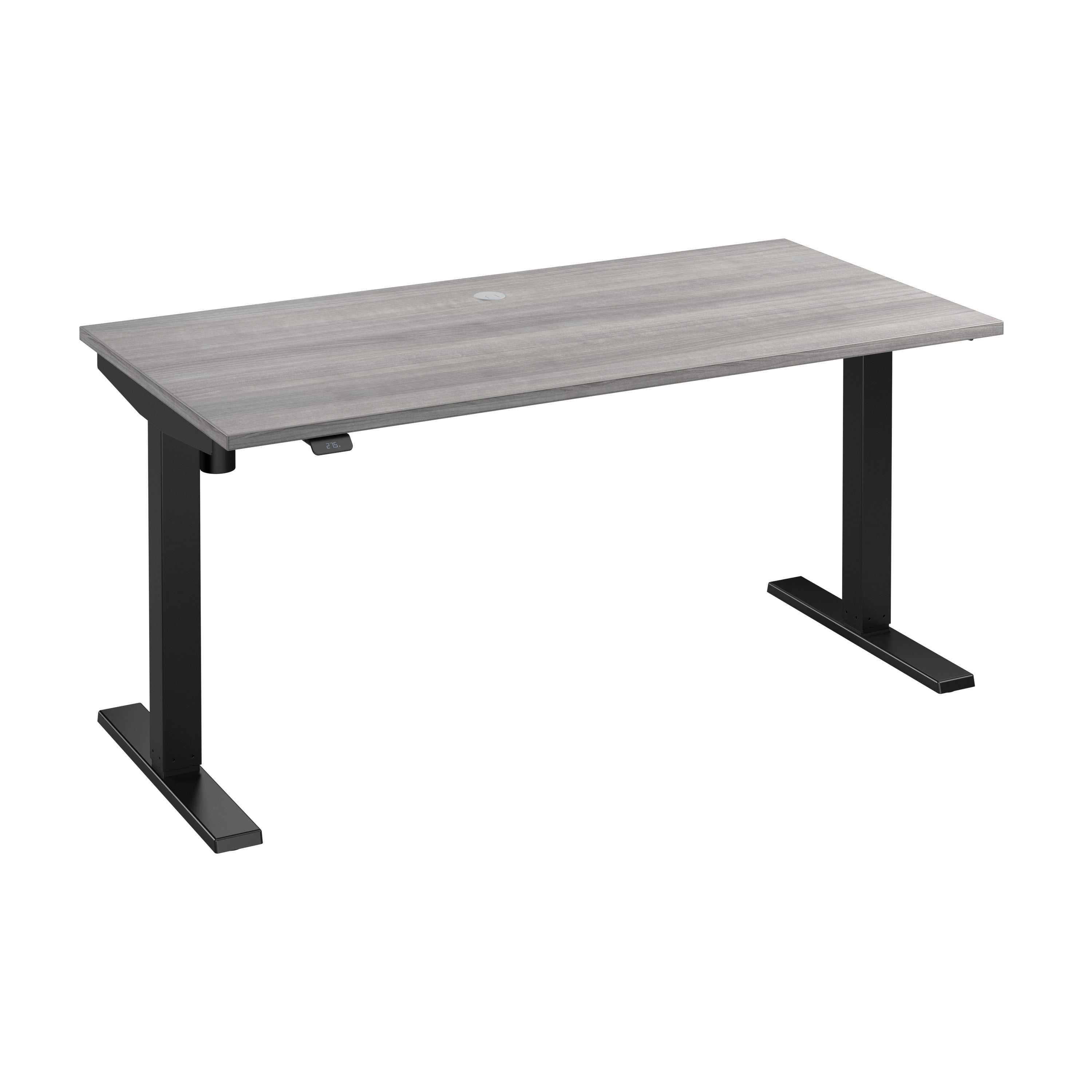 Bush Business Furniture Move 40 Series 60W x 30D Electric Height Adjustable Standing Desk in Platinum Gray with Black Base - 59.45" Width x 29.37" Depth x 28.17" Height