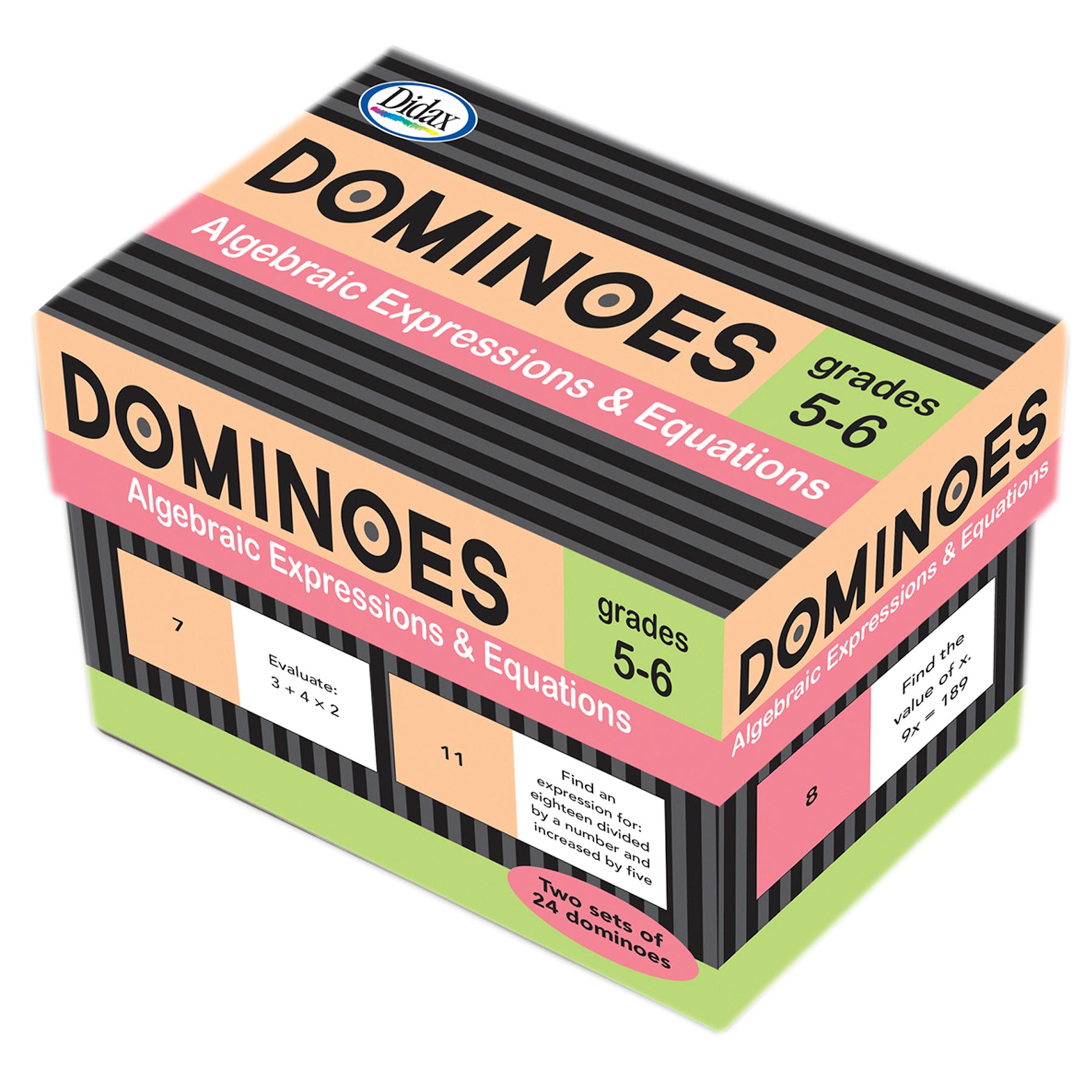 Algebraic Expressions and Equations Dominoes