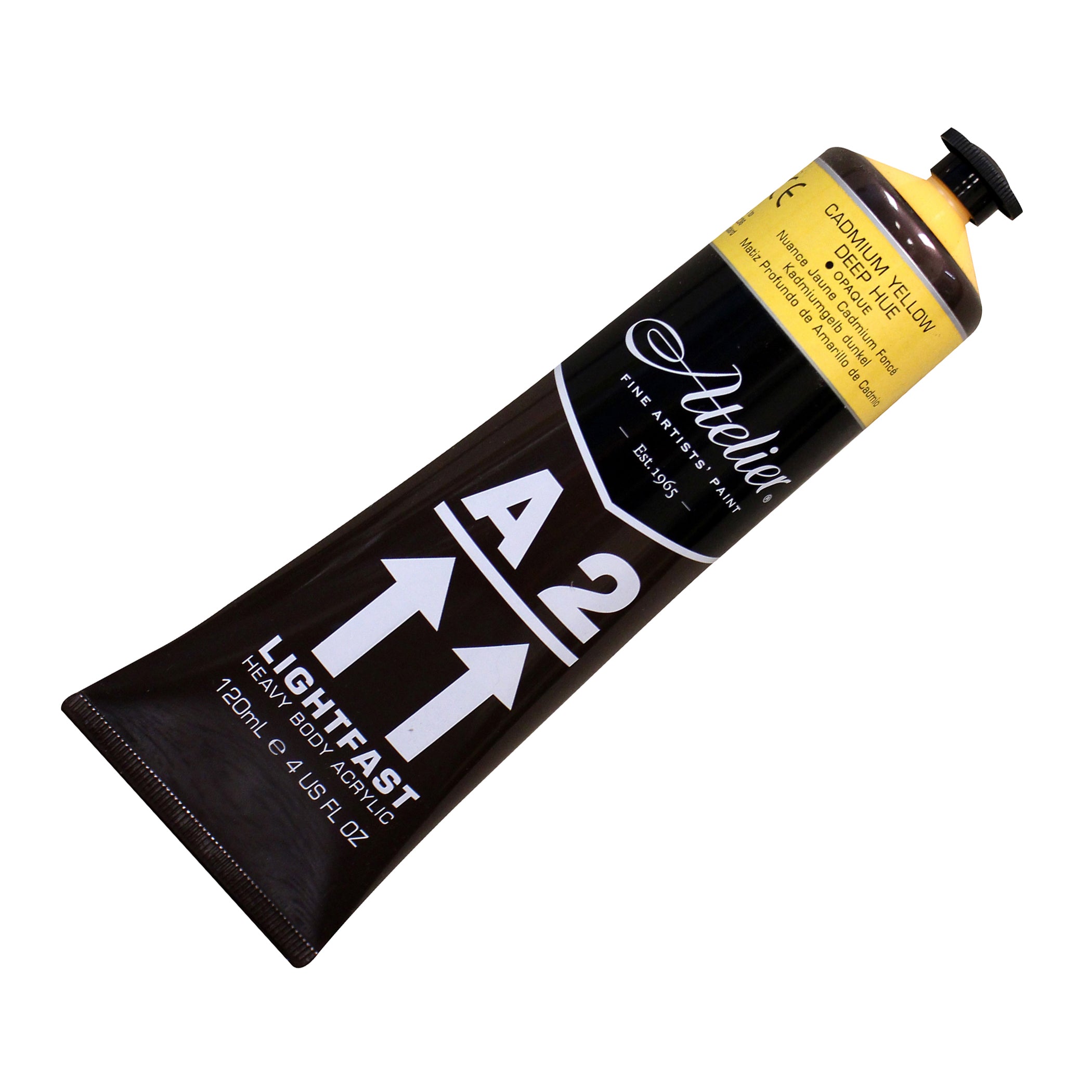 A2 Heavy Body Lightfast Artist Acrylic, 4 oz., Cadmium Yellow Deep Hue