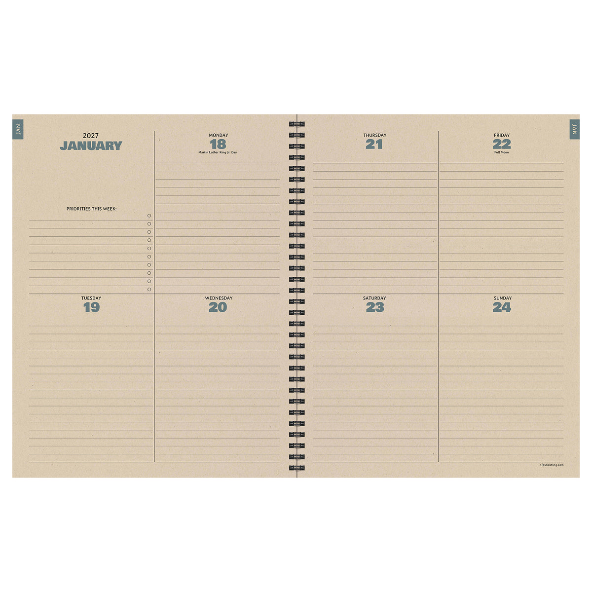 2027 WTHERWD WOOL LG WK MON PLANNER