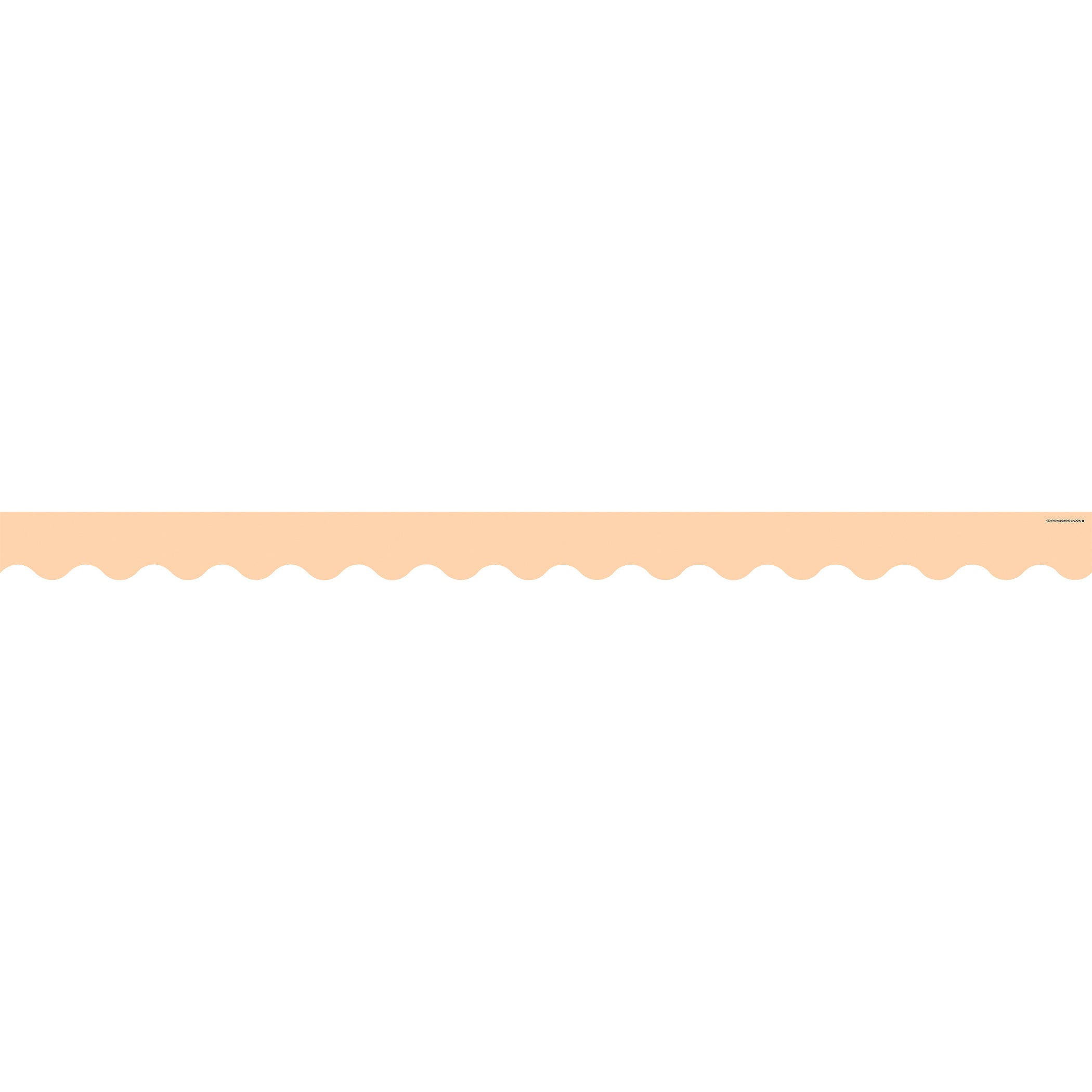 Peach Scalloped Border Trim, 35 Feet