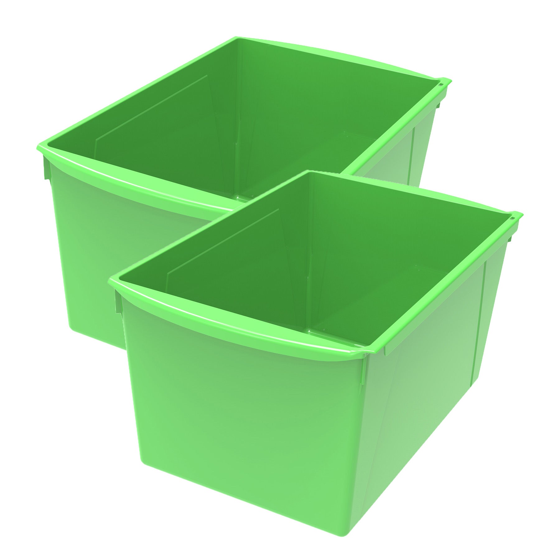 (2 EA) WIDE BOOK BIN GREEN