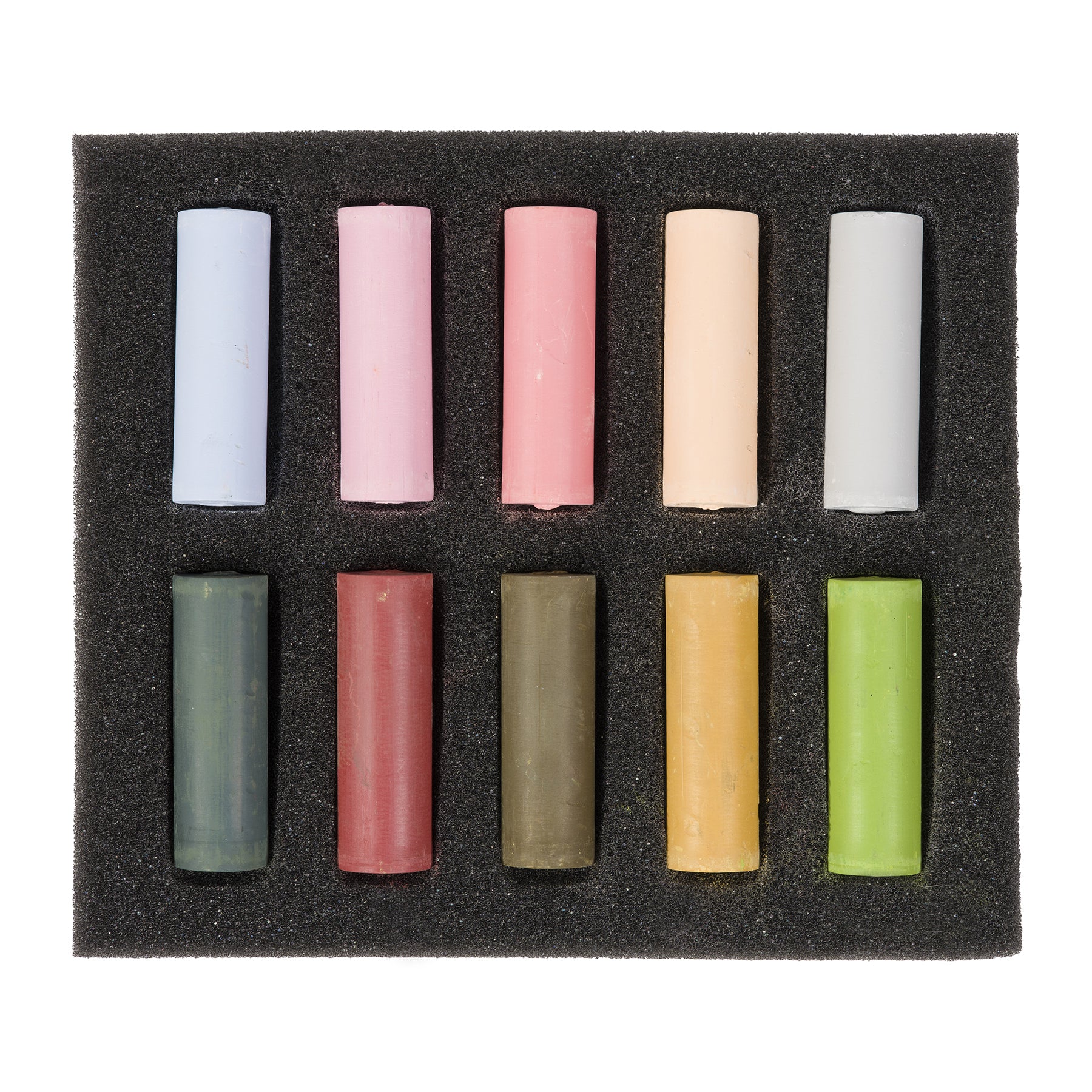 Soft Pastel Micro Sets, 10 Half Sticks, Muted colors