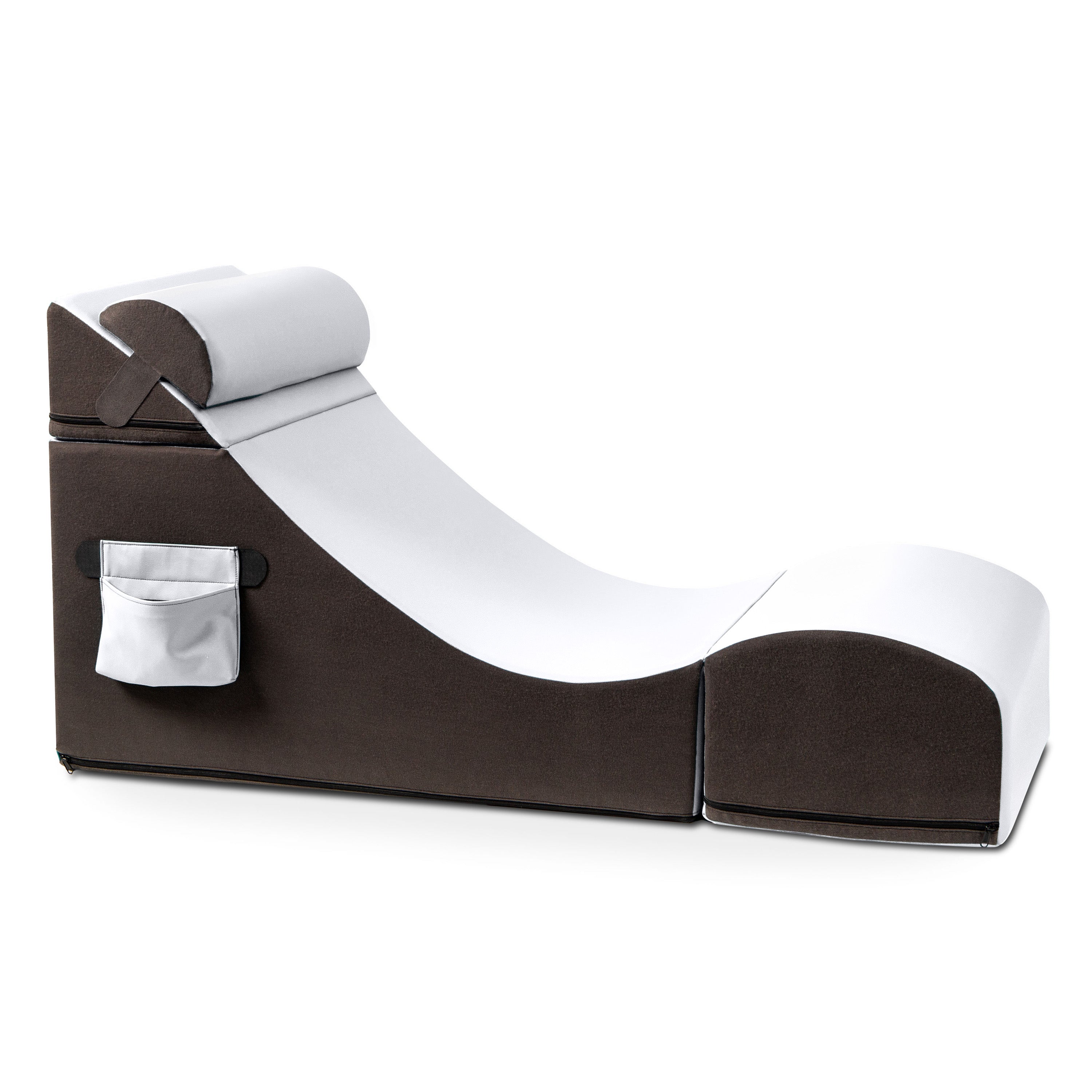 Jaxx Flexx V-Tex Convertible 3 in 1 Gamer Chair, Table, & Ottoman w/ Adjustable Headrest & Pocket - Vinyl Plum