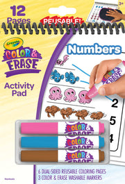 Color & Erase Reusable Activity Pad, Numbers