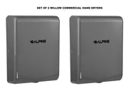Willow Commercial Gray High Speed Automatic Electric Hand Dryer 2 Pack