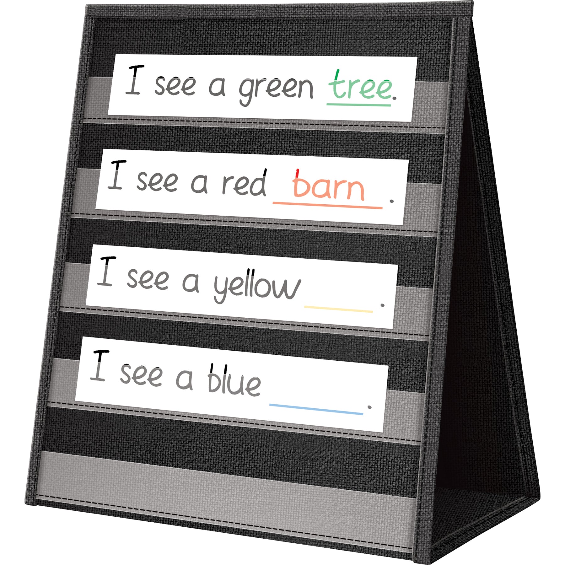 Black Desktop Pocket Chart, 15-1/2" x 12"