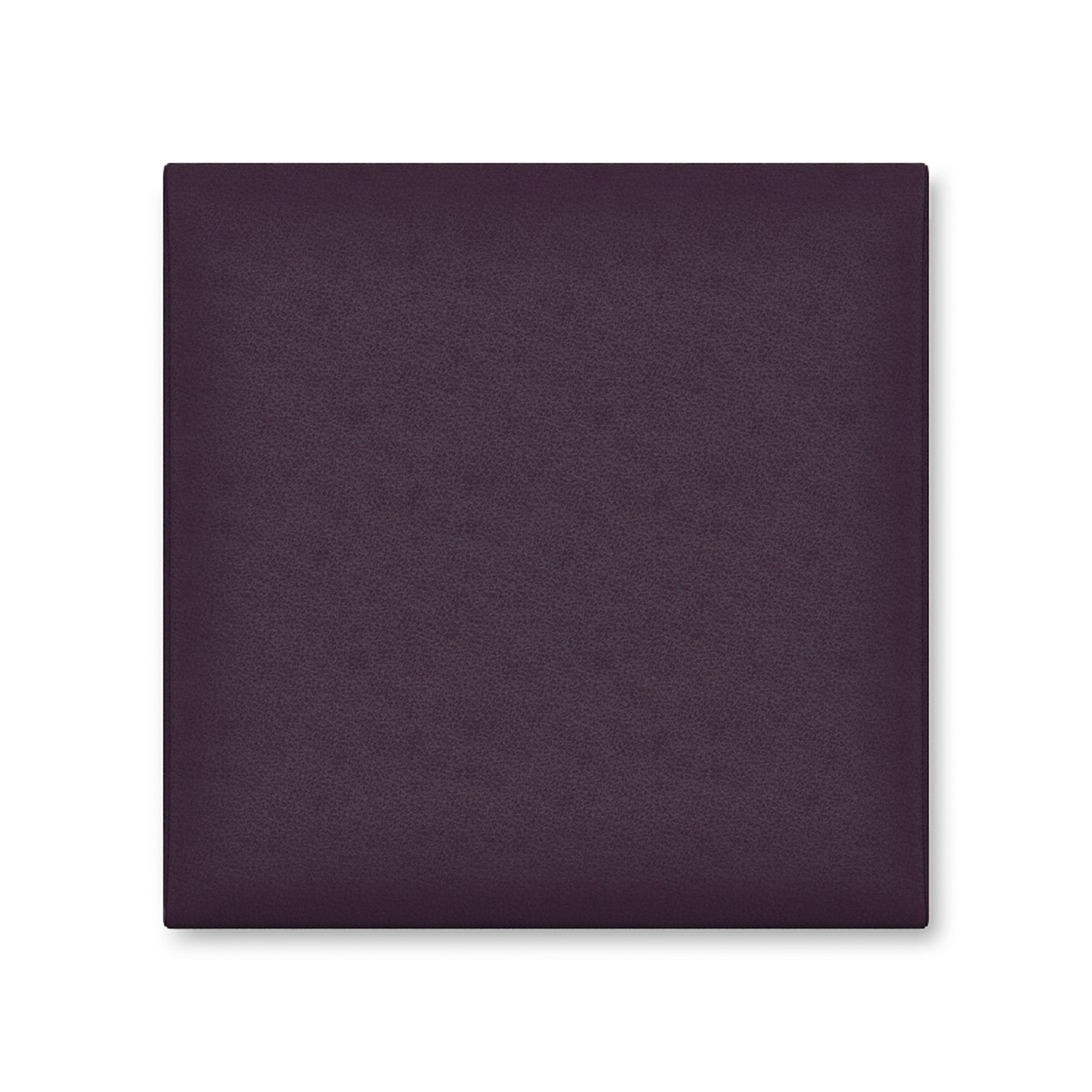 Jaxx Panelist Modern Padded Headboard- Wall Mounted Panel (22.5" x 22.5") - 1 Pack, Vegan Leather, Kalamata Purple