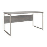 Bush Business Furniture Hybrid 60W x 30D Computer Table Desk with Metal Legs in Platinum Gray - 59.45" Width x 29.37" Depth x 29.91" Height