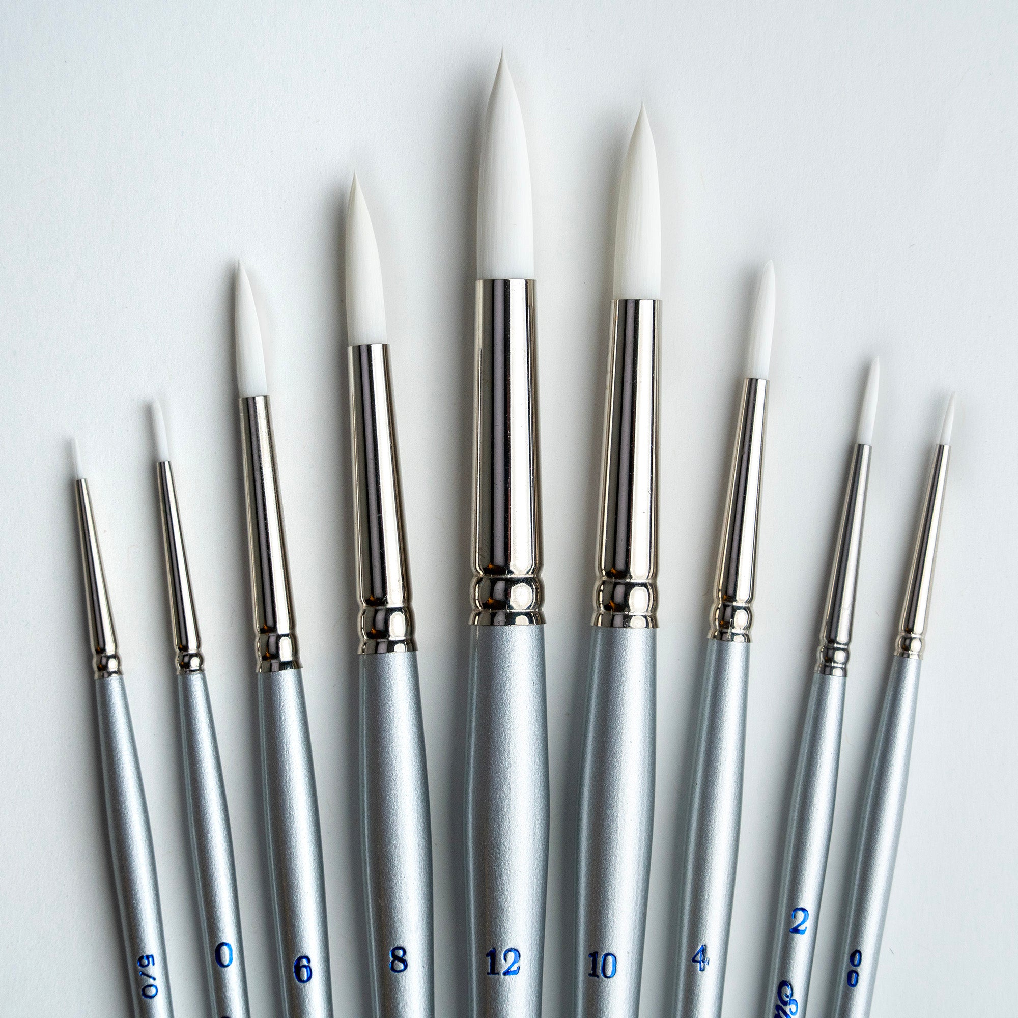 Silverwhite Rounds, 9 Brushes