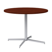 Bush Business Furniture 42-inch Round Conference Table with Metal Base in Hansen Cherry - 41.38" Width x 41.38" Depth x 30.33" Height