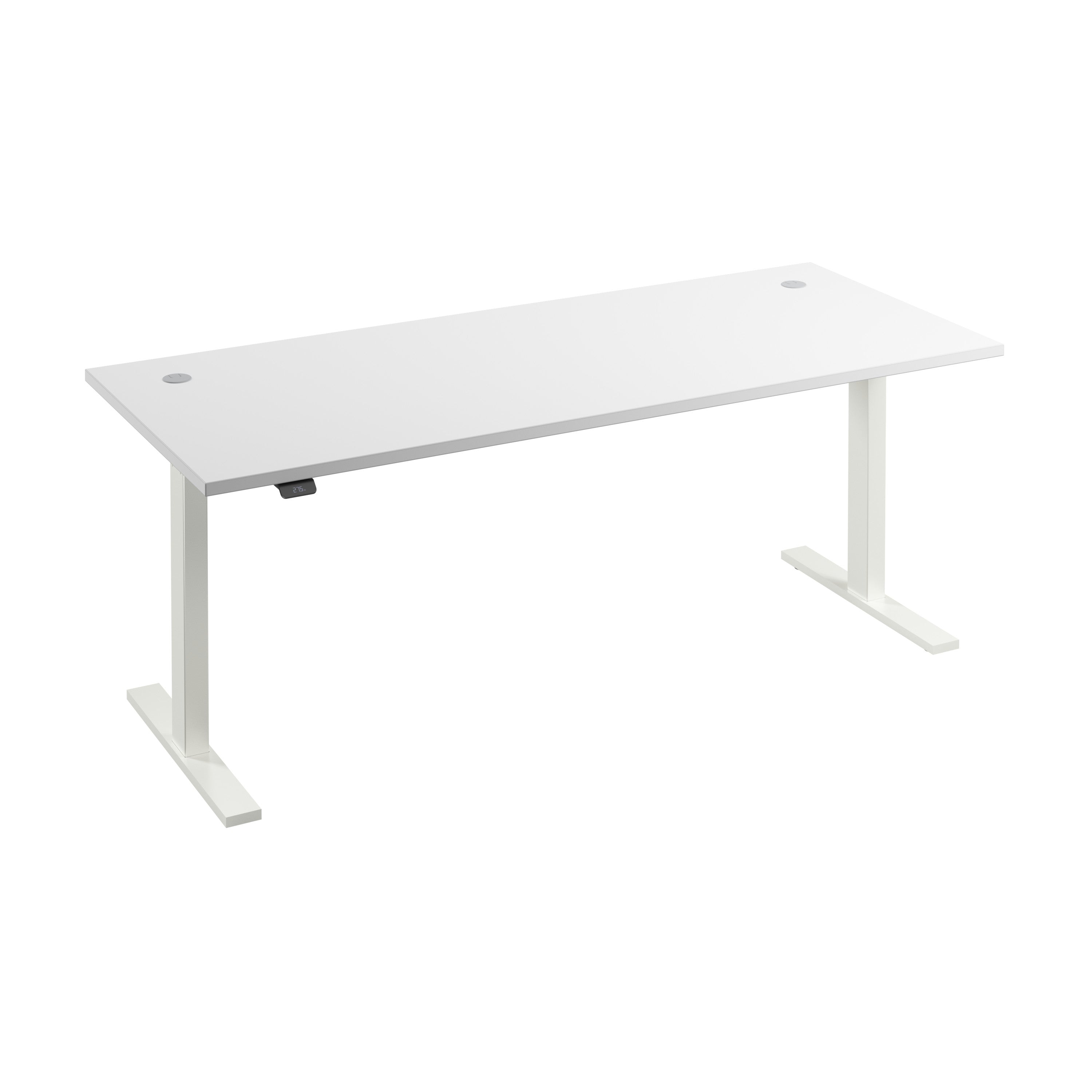 Bush Business Furniture Move 60 Series 72W x 30D Electric Height Adjustable Standing Desk in White with White Base - 71.02" Width x 29.37" Depth x 27.44" Height