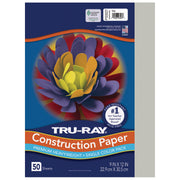 Construction Paper, Heavyweight, Gray, 9" x 12", 50 Sheets