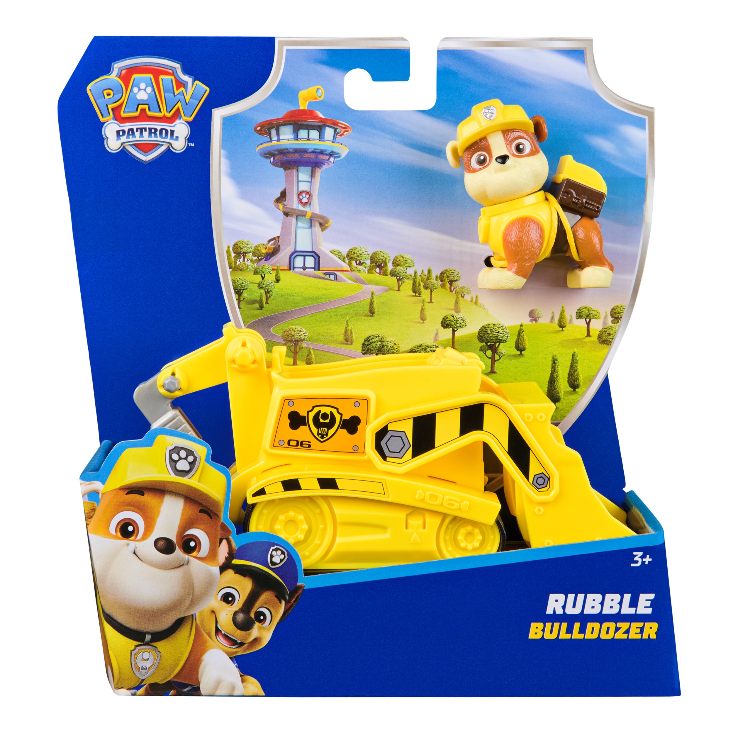 PAW Patrol, Rubble’s Bulldozer Toy Truck with Collectible Action Figure, Sustainably Minded Kids Toys for Boys & Girls Ages 3 and Up