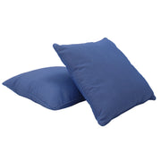 Presidio 24" x 24" Square Indoor/Outdoor Pillow with Piping, 2-Piece - Denim Blue