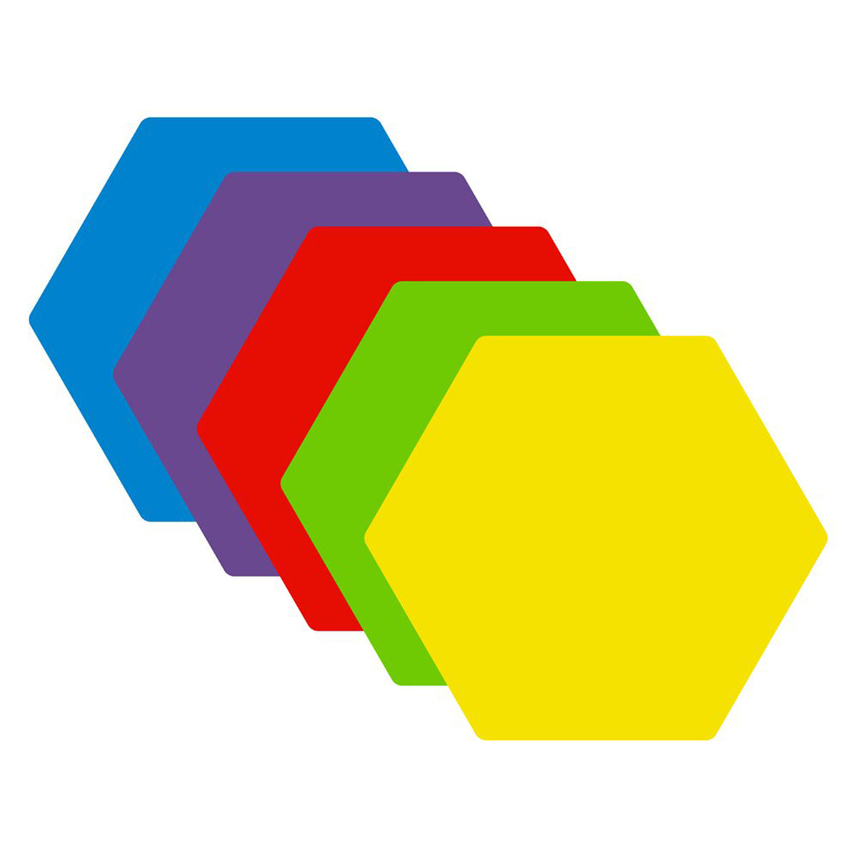 DRY ERASE HEXAGON DECALS 11X11 5PK