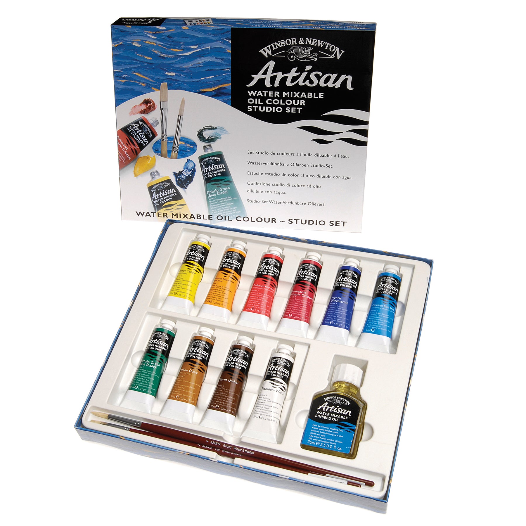 AWMOC - Studio Set (10 x 37ml, 2 Brushes, Med)  *US ONLY*