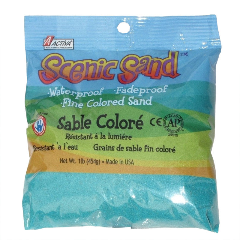 Scenic Sand™ Craft Colored Sand, Turquoise, 1 lb (454 g) Bag