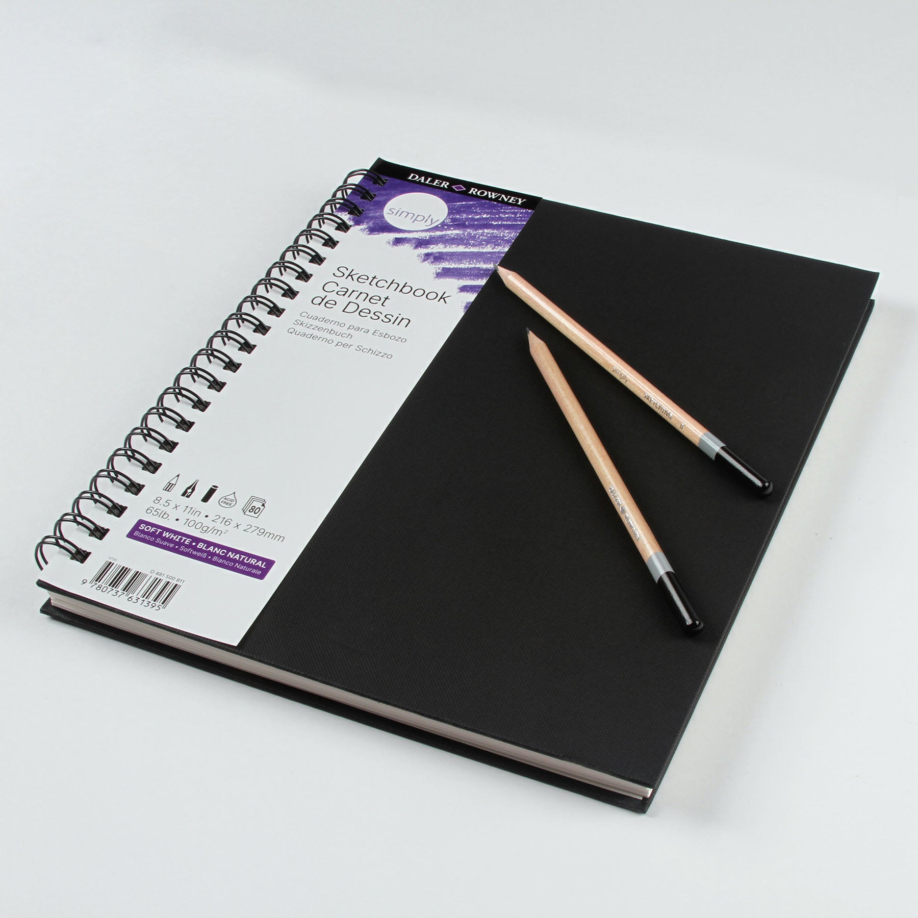 Simply... Sketchbook, Soft White, 80 Sheet, 8.5x11 inch, 1 Count