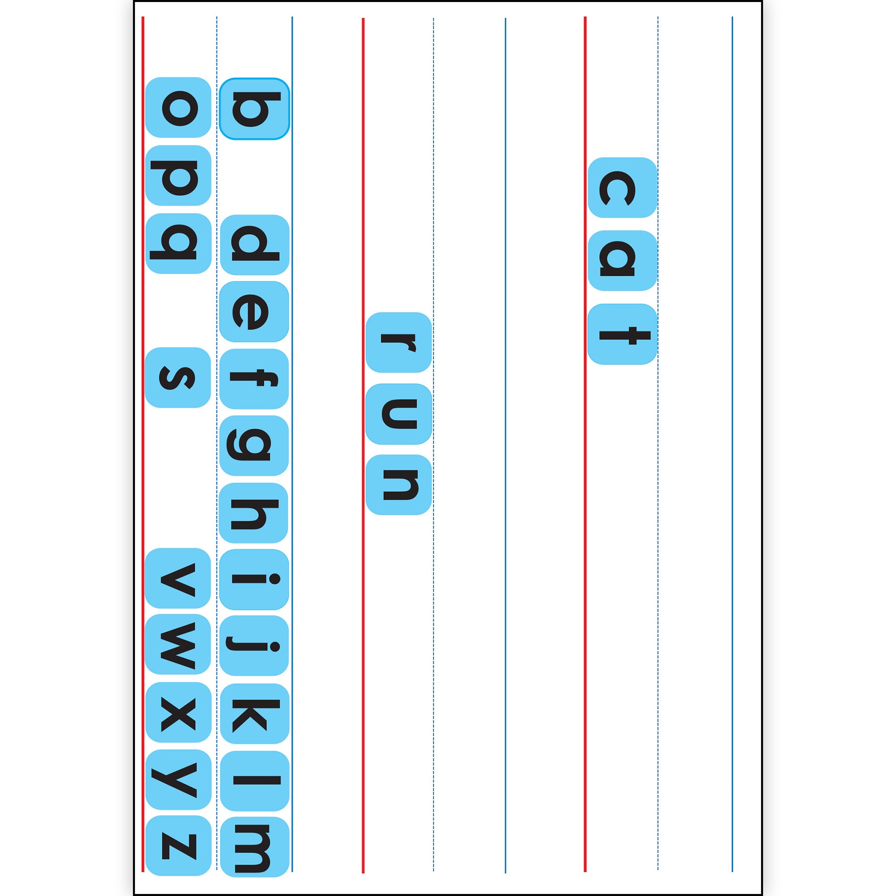 Touch-Stik™ Phonics Tiles & Mat, Fun with Letters Set, 104 Tiles