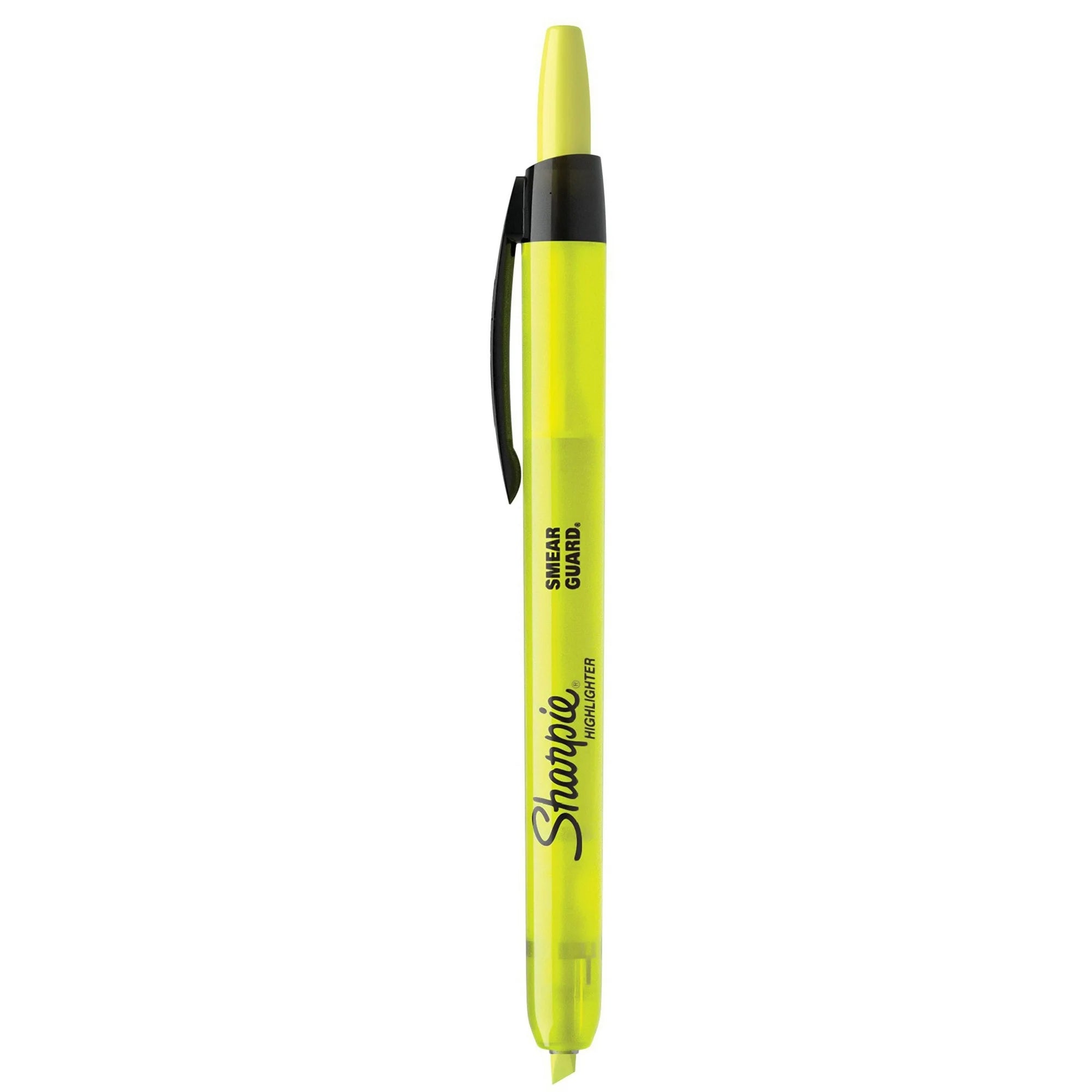 Retractable Highlighters, Yellow, Box of 12