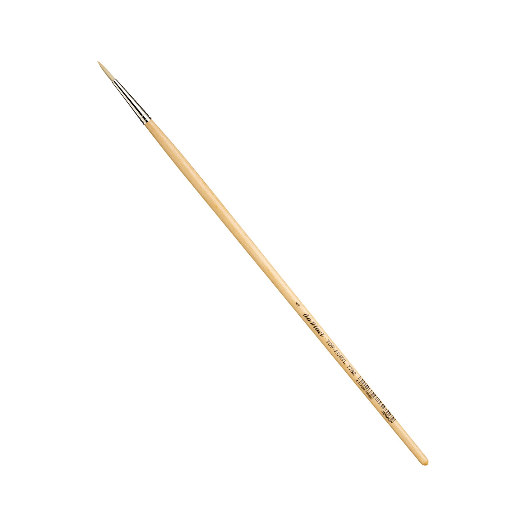 TOP-ACRYL White Brush, Synthetic, Acrylic & Oil, Round, Series 7782, Size 4