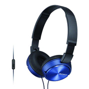 Sony Lightweight, Folding Stereo Headset with In-Line Microphone & Smartphone Remote - Blue