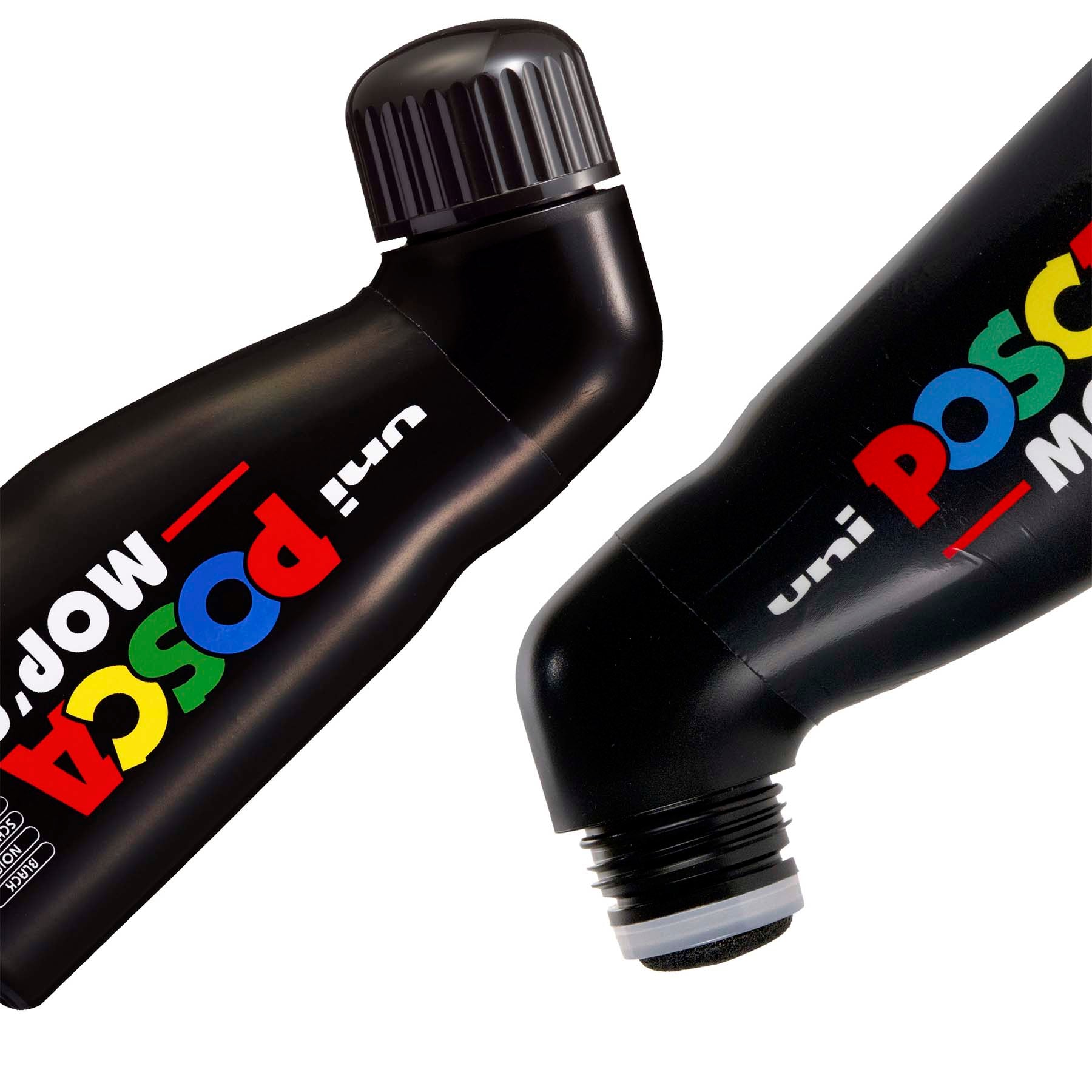 uni® POSCA MOP'R PCM-22 Water-Based Paint Markers, Round Tip (3.0-19.0mm), Black