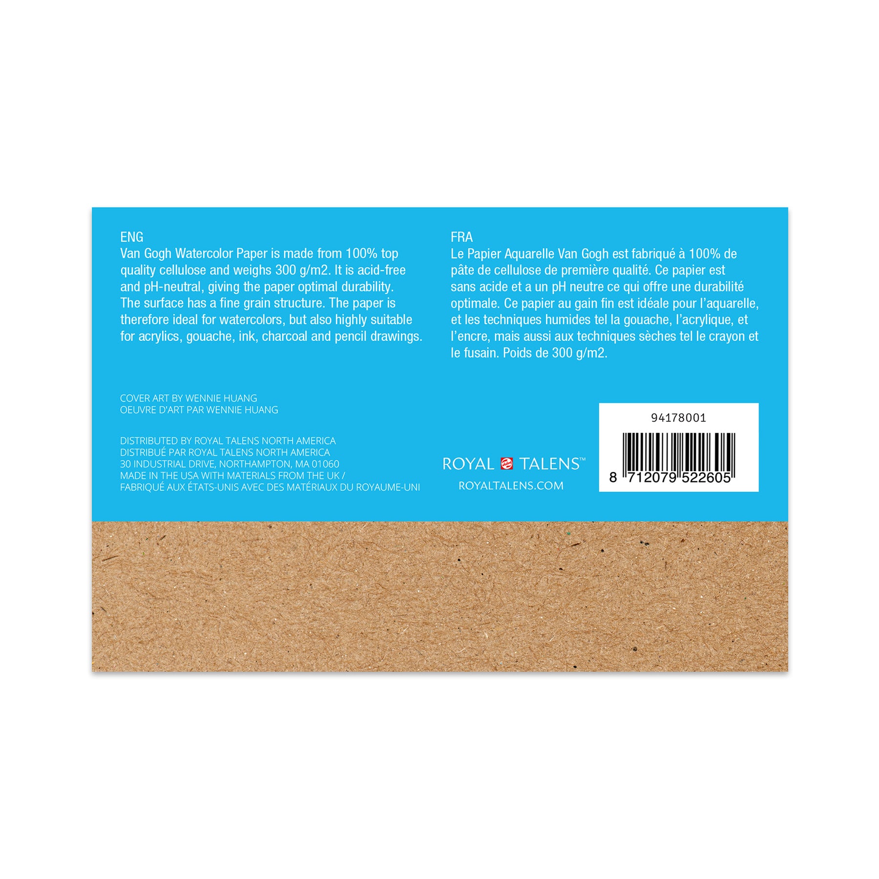 Watercolor Paper Pad, 140lbs, Cold Press, 4" x 6", 15 Sheets