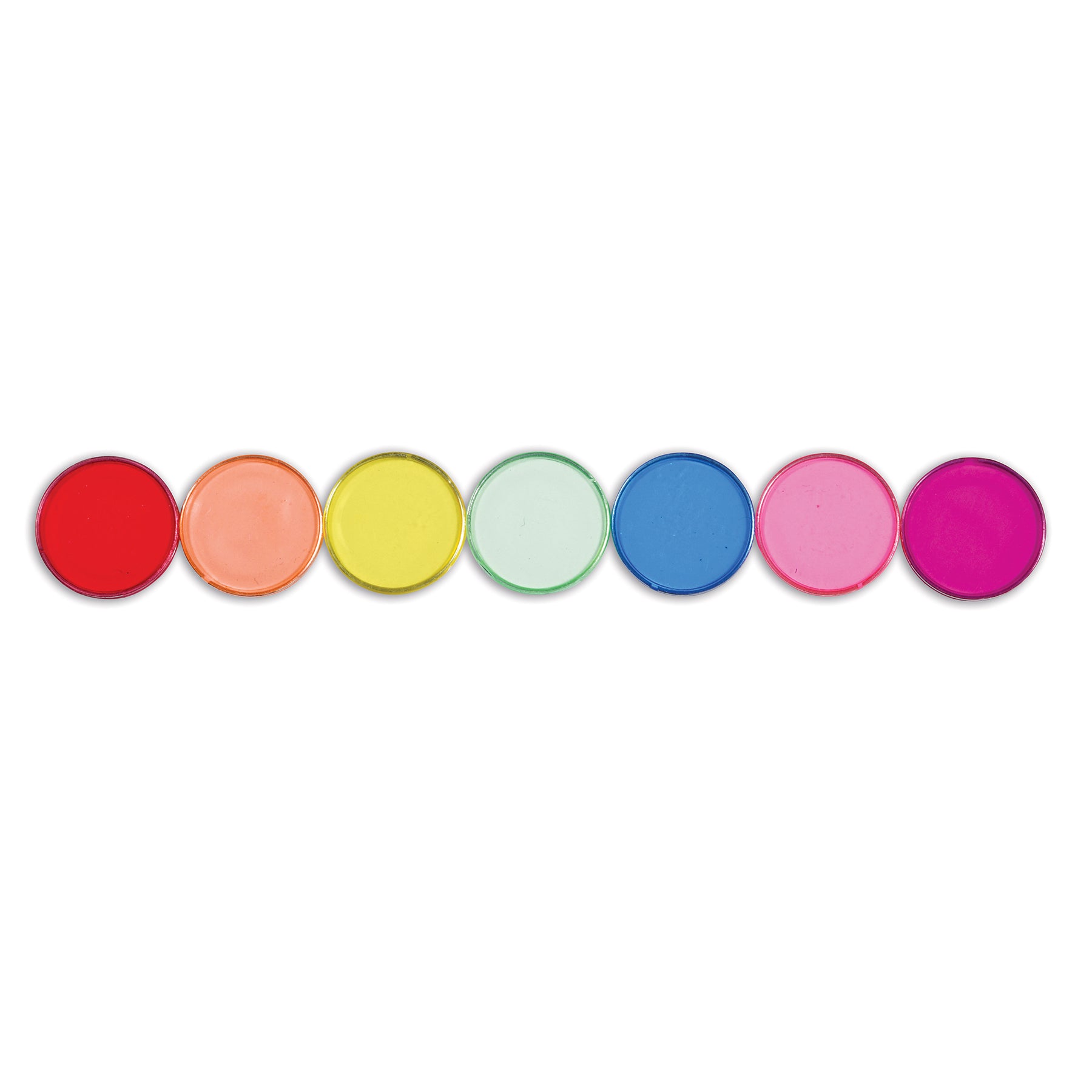 Transparent Plastic Counters - Steel-Ringed - Set of 50