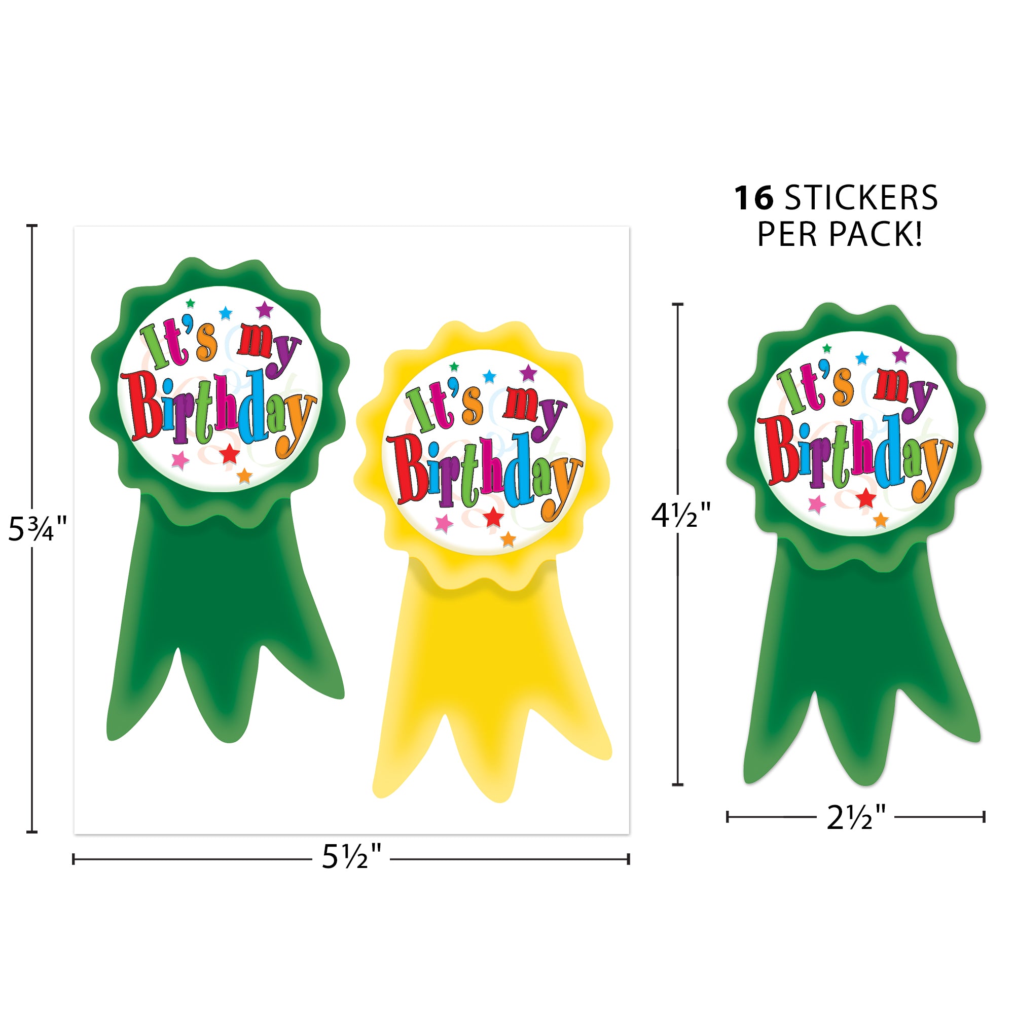 Birthday Ribbons Wear ’Em Badges