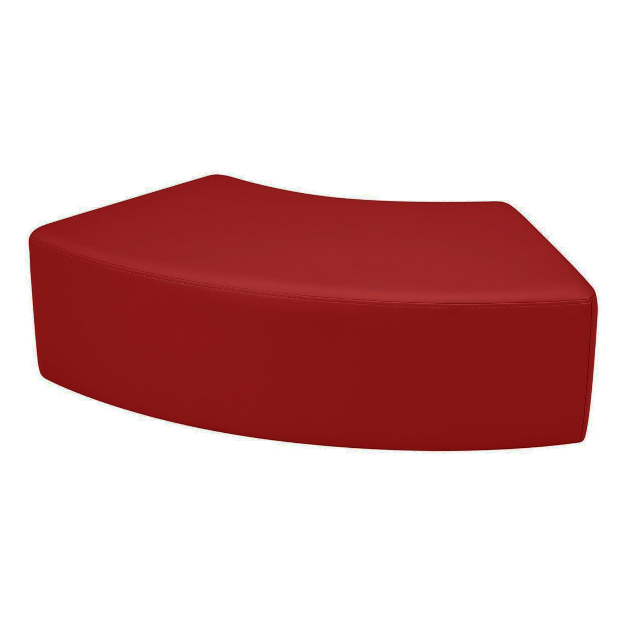 Pro Series Upholstered S Curve Ottoman 12" Height - Crimson