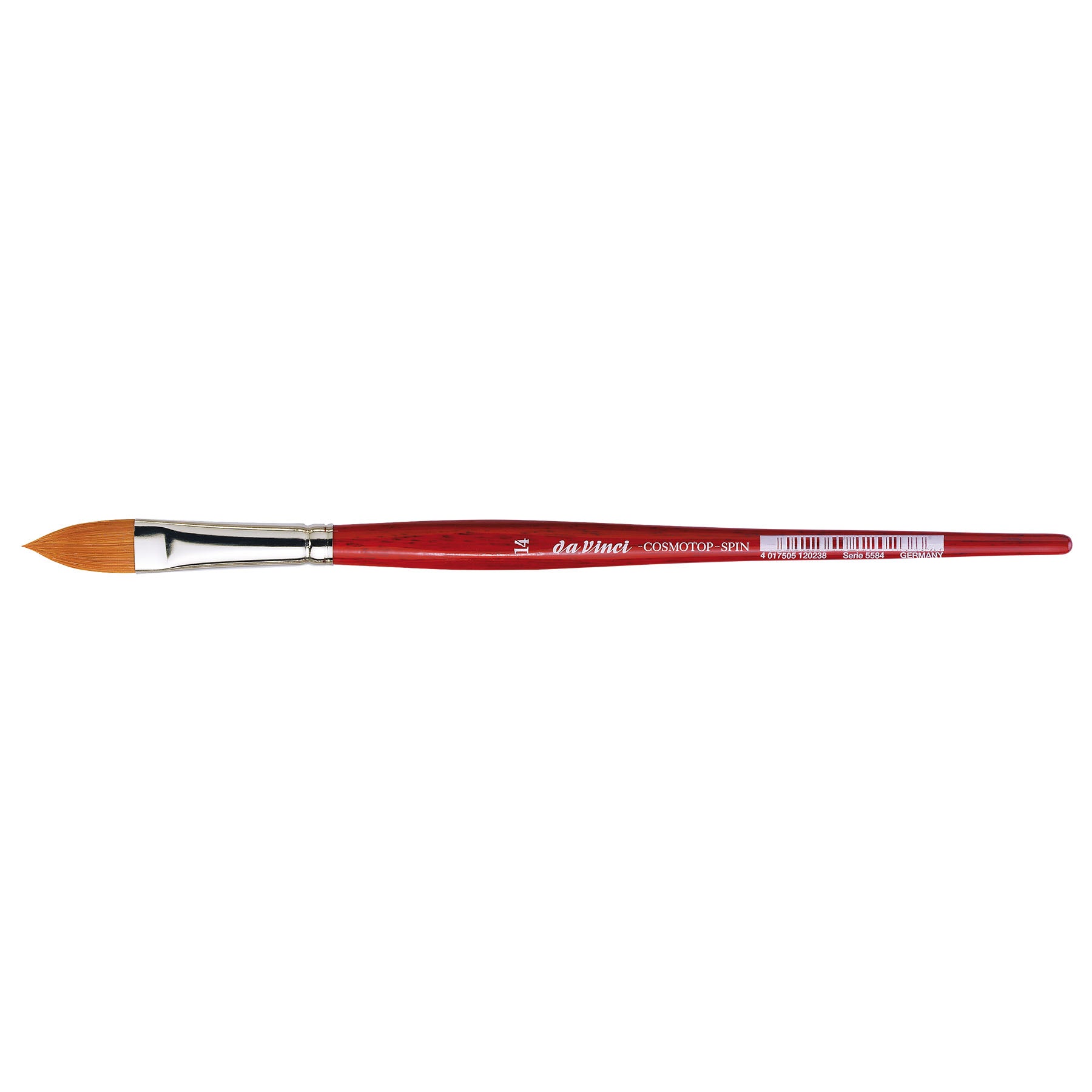 COSMOTOP-SPIN Silkpainting Brush, Synthetic, Watercolor, Oval-Pointed, Size 14