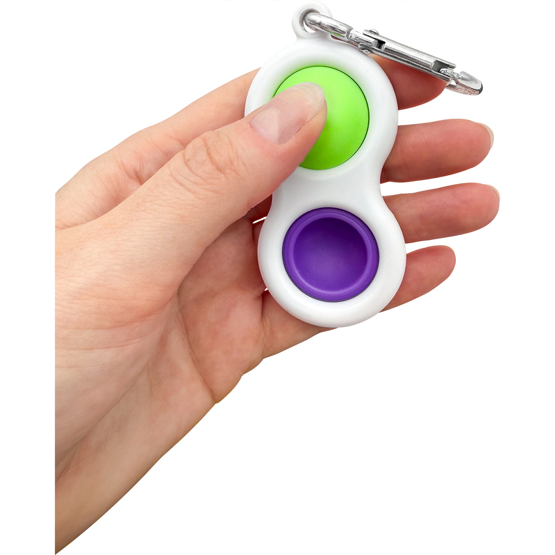 Fidget Popper Keychain - Purple/Green