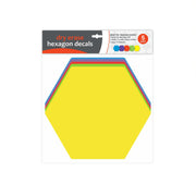 DRY ERASE HEXAGON DECALS 11X11 5PK
