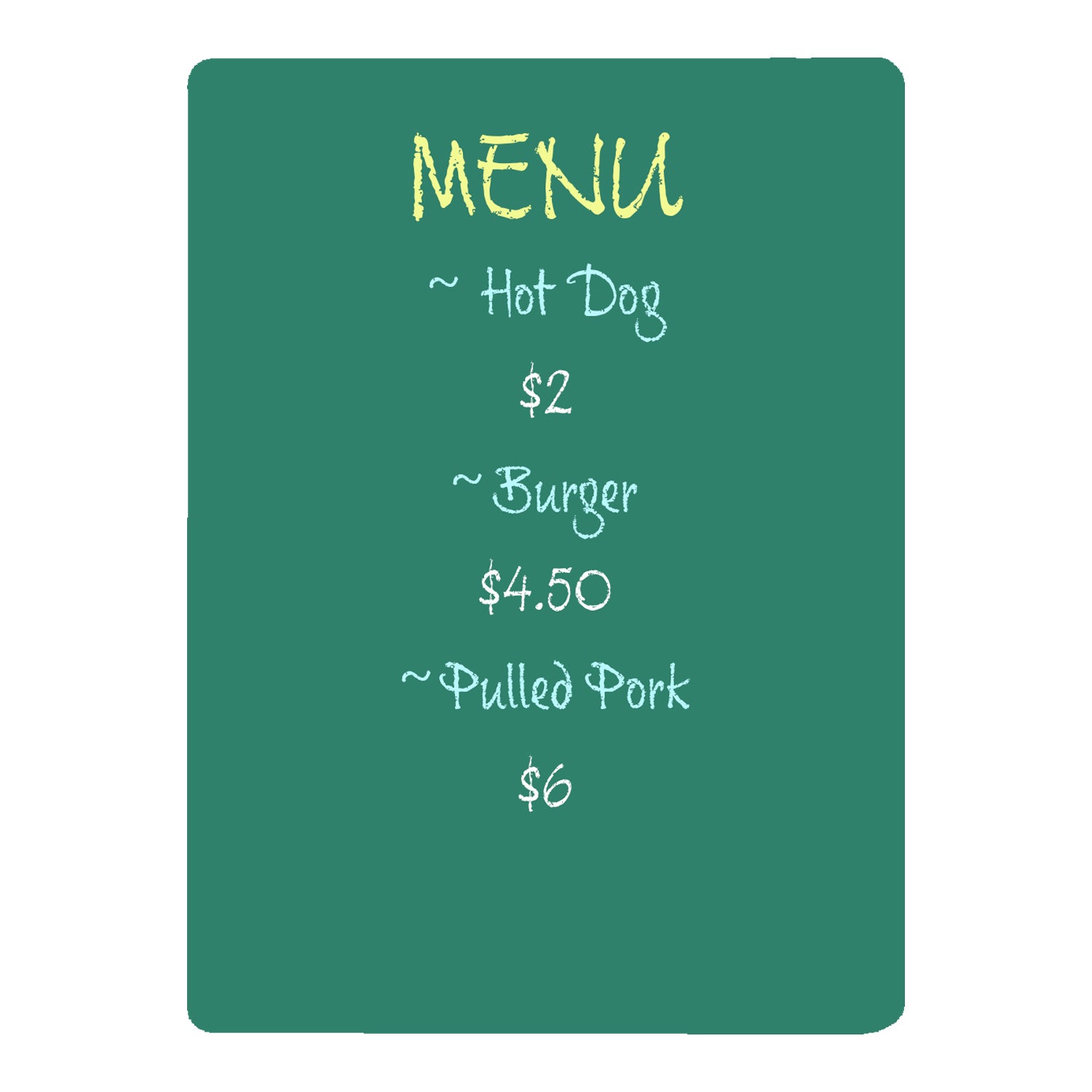 Green Chalk Board, 9.5" x 12", Pack of 6