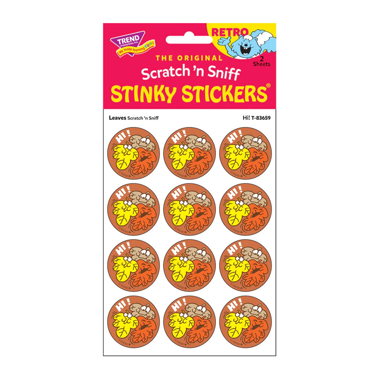 Hi!/ Leaves Scent Stickers, 24 Per Pack, 6 Packs