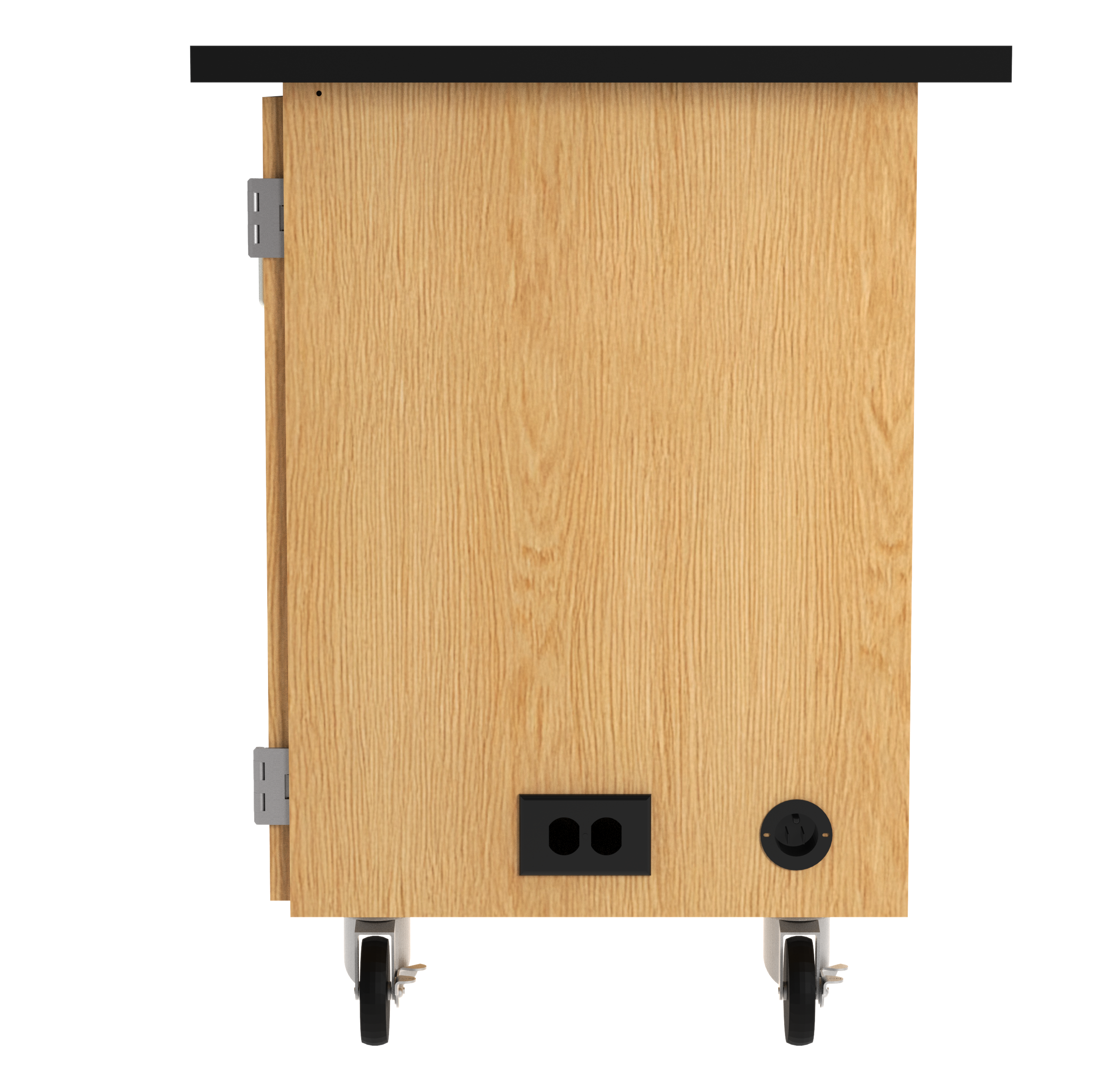 Kinetic Mobile Demo Center with Sink and Storage - Red Oak, 48"W x 28"D x 36"H