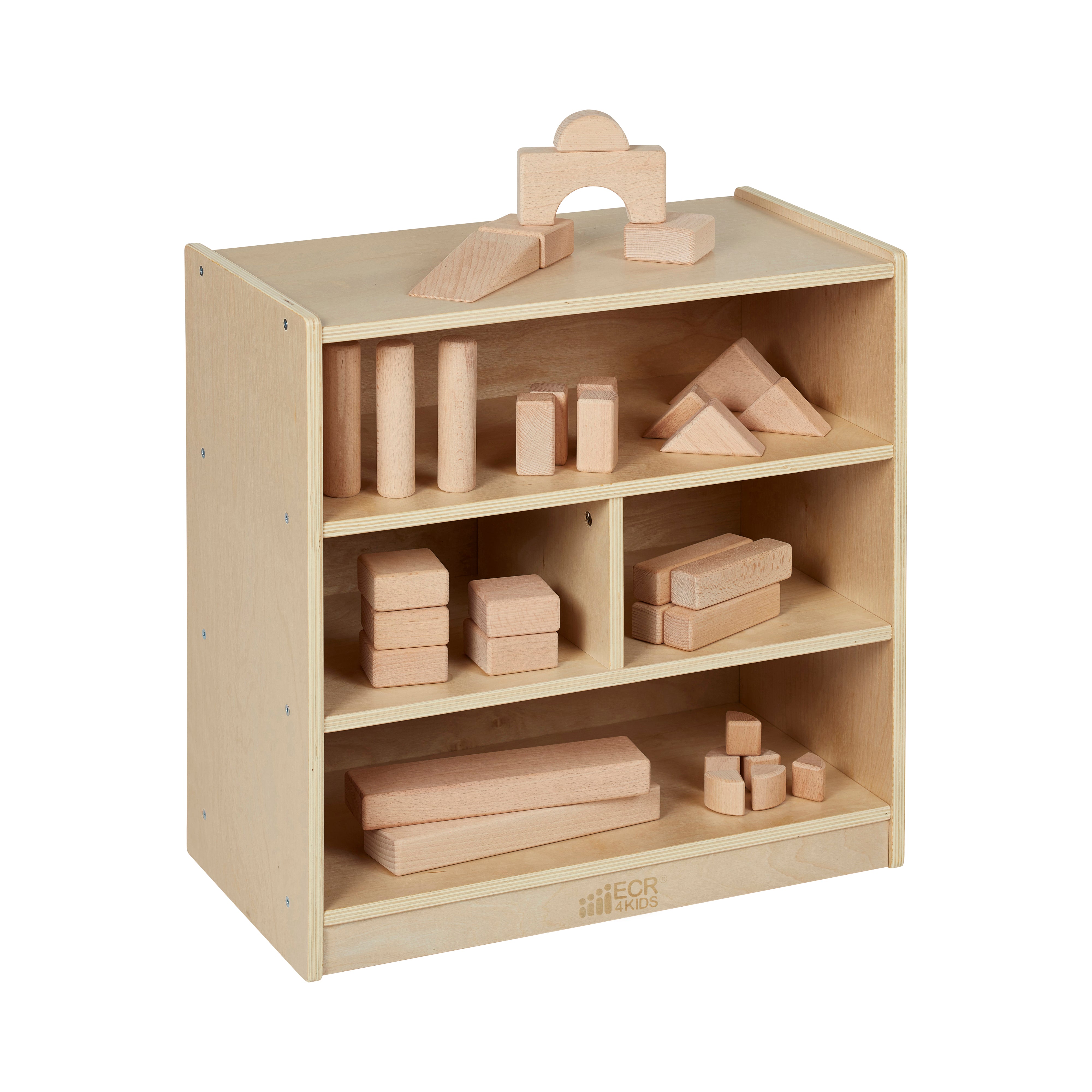 Small Block Storage Cart 24in - Natural