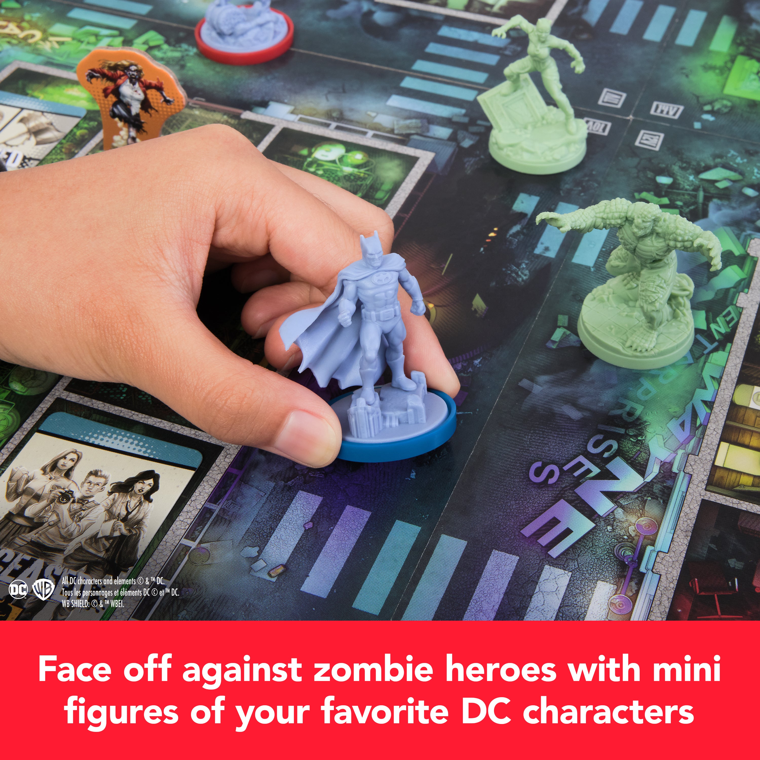 Spin Master Games, DCeased: Gotham City Outbreak, Part of the Zombicide Collection, Collectible DC Comics Miniatures, Strategy Board Game, for Adults & Teens, 1-4 Players, for Ages 14 & Up