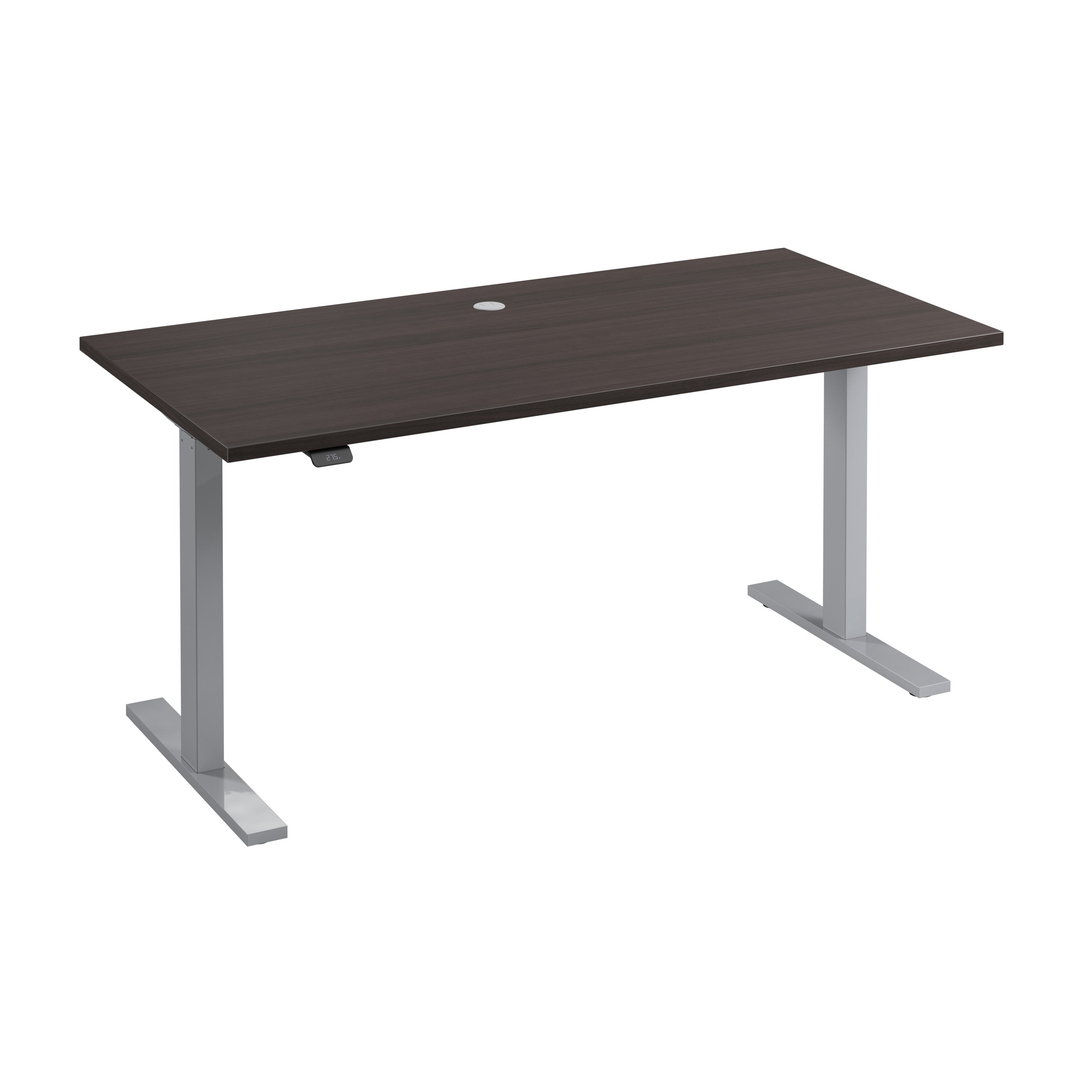 Bush Business Furniture Move 60 Series 60W x 30D Electric Height Adjustable Standing Desk in Storm Gray with Metallic Gray Base - 59.45" Width x 29.37" Depth x 47.69" Height