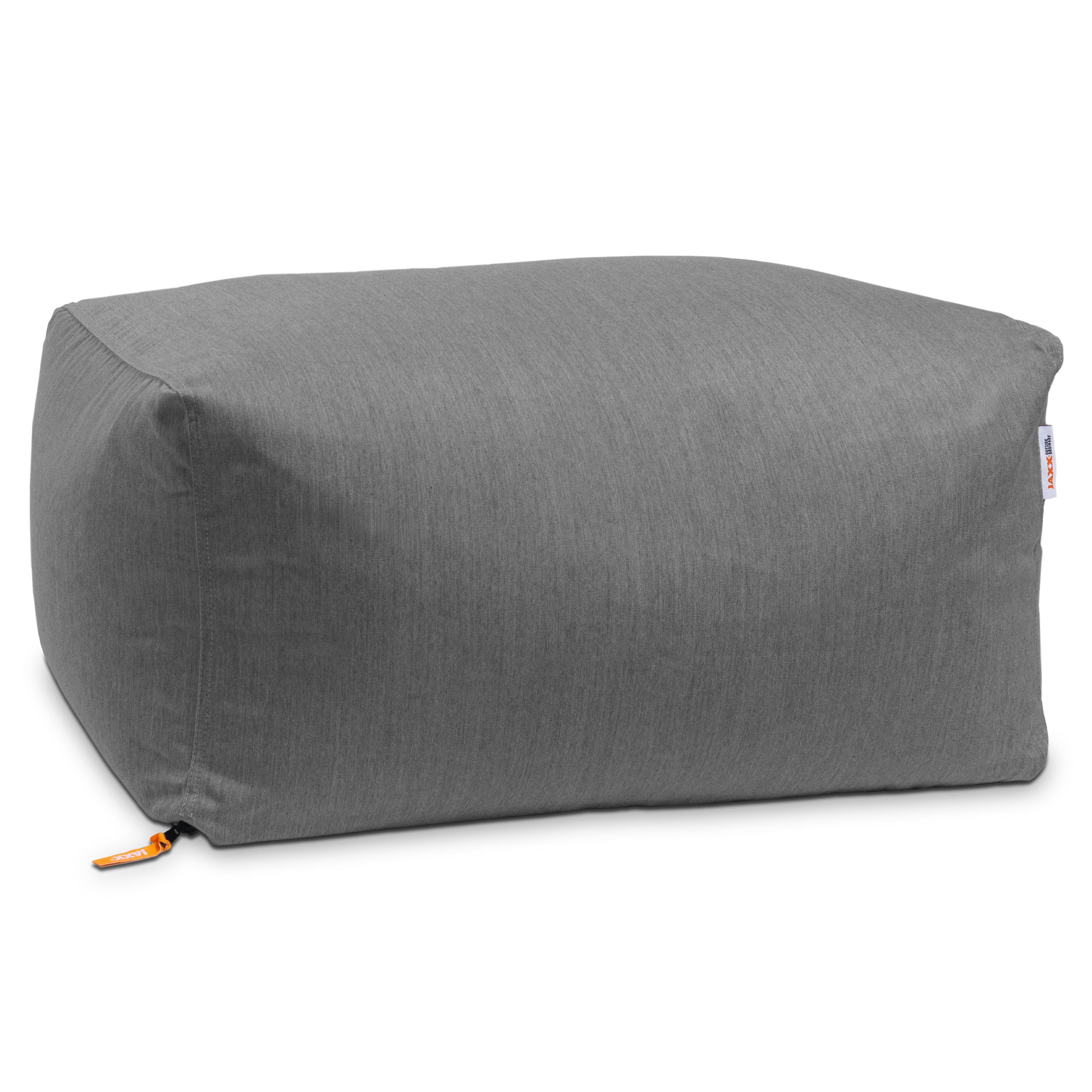 Jaxx Leon Outdoor Bean Bag Ottoman, Charcoal Sunbrella