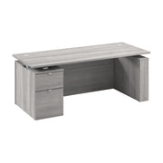 Bush Business Furniture Stratus&nbsp;72W x&nbsp;30D Eletric Height Adjustable Standing Desk with File Cabinet in Platinum Gray with Metallic Gray Base - 71.02" Width x 29.37" Depth x 27.44" Height