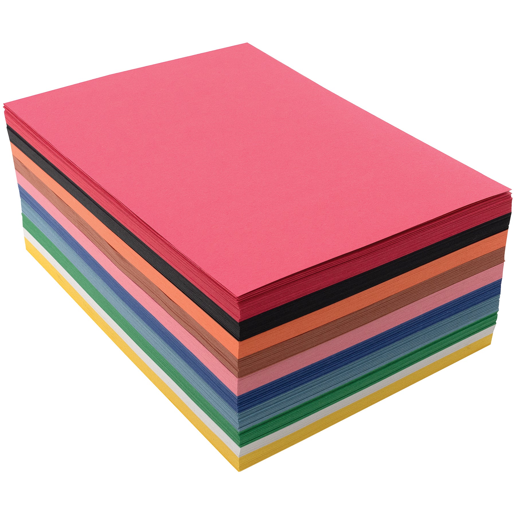 Construction Paper, Standard Weight, 10 Assorted Colors, 6" x 9", 500 Sheets