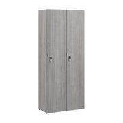 Bush Business Furniture Assure Single Tier 2 Door Storage Locker with Keypad Locks in Platinum Gray - 29.76" Width x 15.35" Depth x 72.15" Height