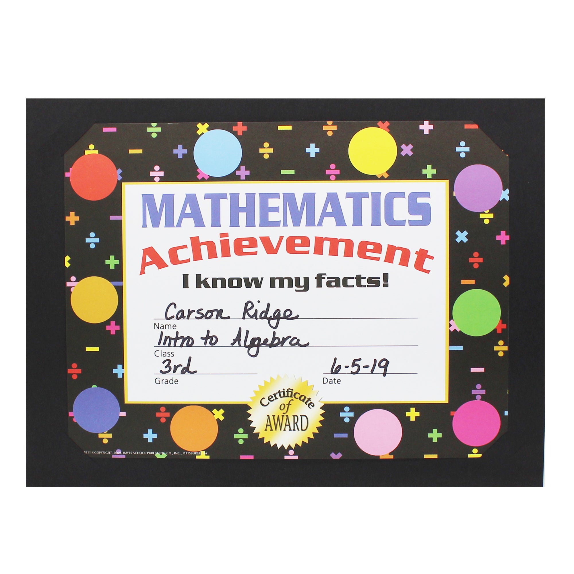 Gold Foil Stamped Black Certificate Folders, 10" x 13", Pack of 30
