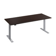 Bush Business Furniture Move 60 Series 72W x 30D Electric Height Adjustable Standing Desk in Mocha Cherry with Metallic Gray Base - 71.02" Width x 29.37" Depth x 47.69" Height