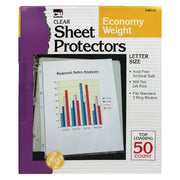 Top Loading Sheet Protectors, Clear, 50 Sheets